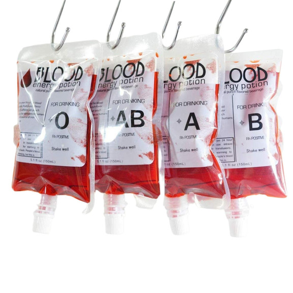 Muka 20 PCS Spout Blood Bags For Juice  Vampire IV...