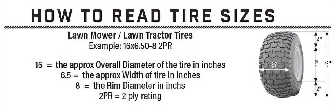 Hi-Run SU05 16X6.50-8 Load A Lawn and Garden Tire