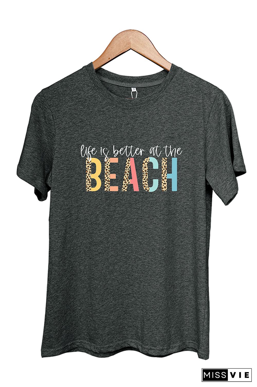 Life is better at the beach Sleeve Graphic Tee Wholesale