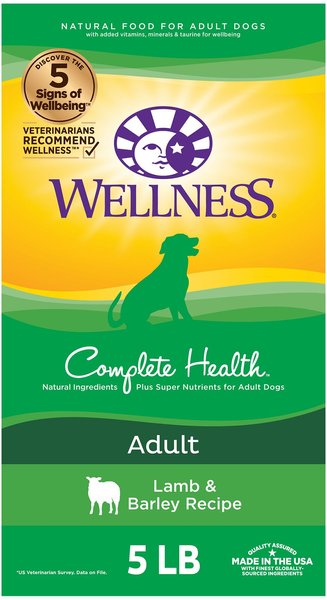 Wellness Complete Health Adult Lamb and Barley Recipe Dry Dog Food