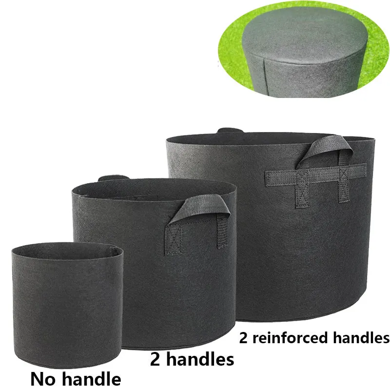 1 / 2 / 3 / 5 / 7 / 10 / 20 / 30 / 40 / 50 / 100 / 200 / 300 / 400 gallon garden eco friendly breathable felt plant grow bags