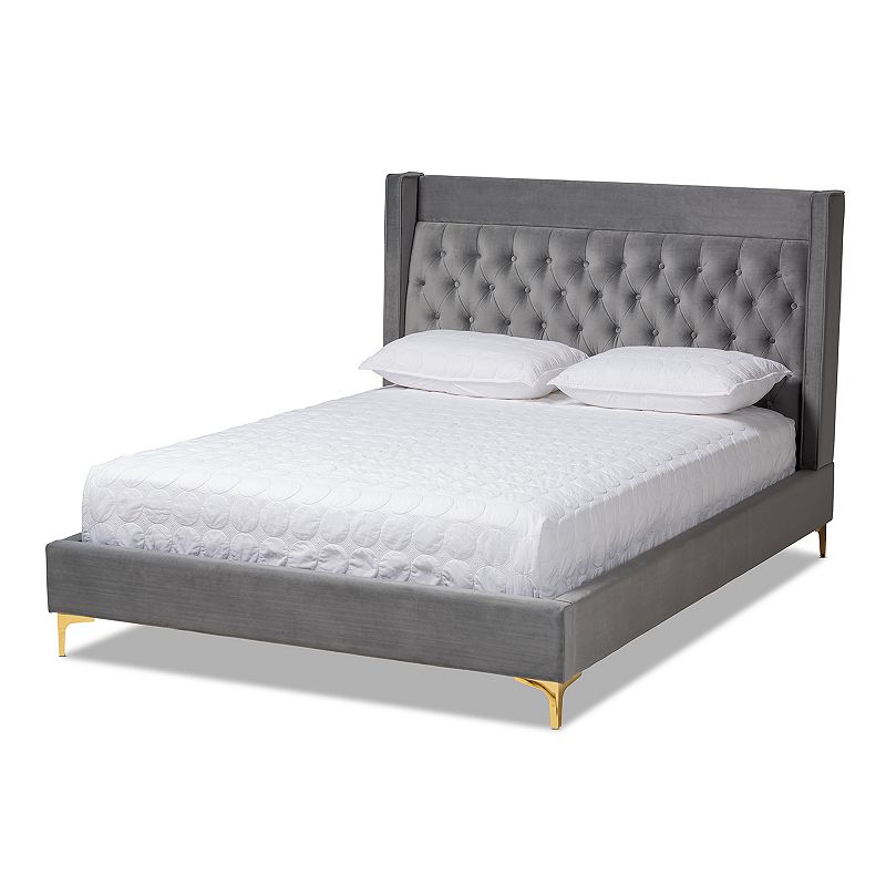 Baxton Studio Valery Tufted Bed