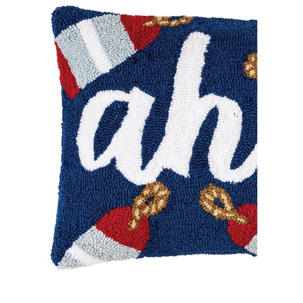 C amp f Home Ahoy Hooked Throw Pillow