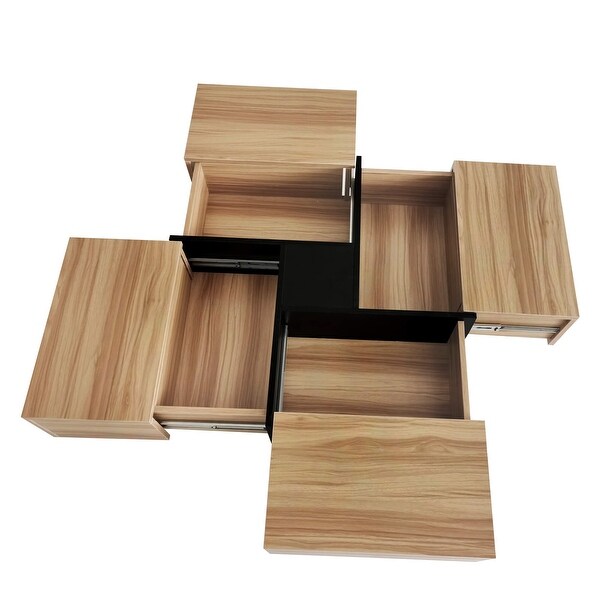 Coffee Table with 4 Hidden Storage Compartments