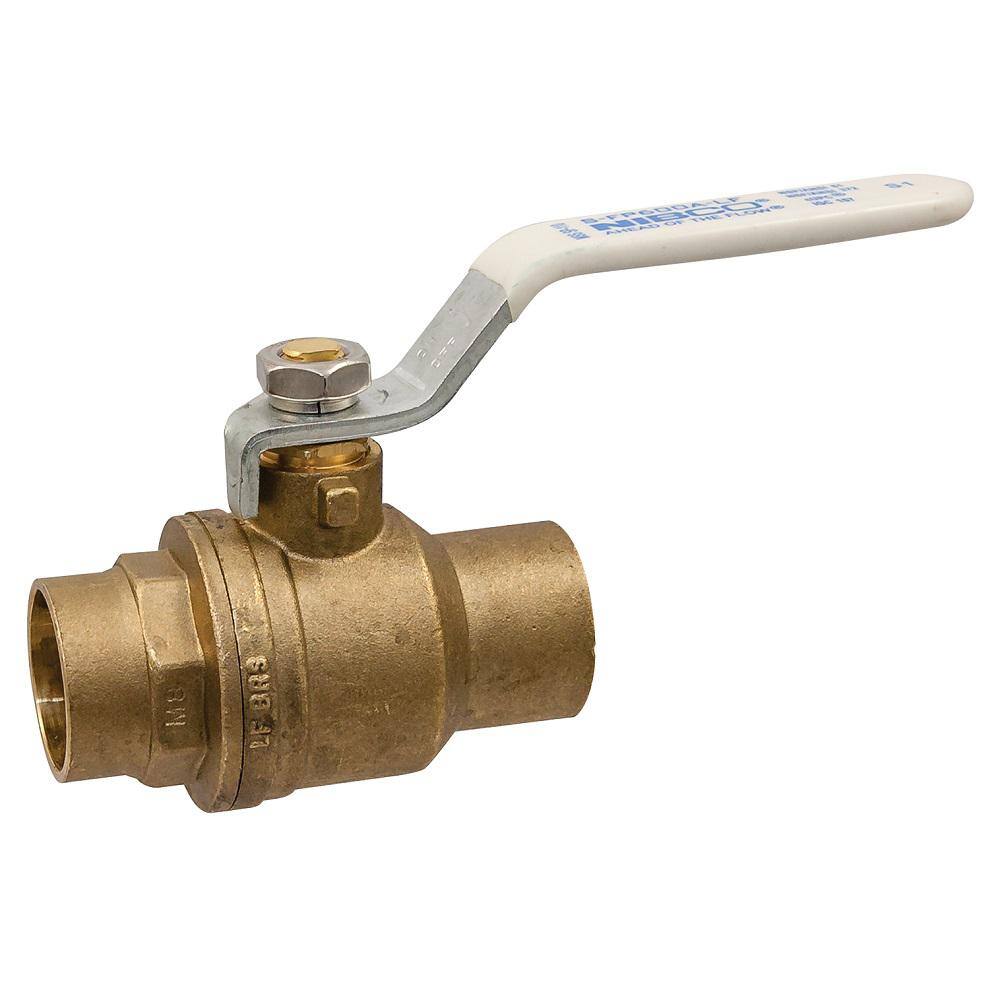 NIBCO 1-14 in. Brass Solder 2-Piece Full Port Ball Valve SFP600ALF114