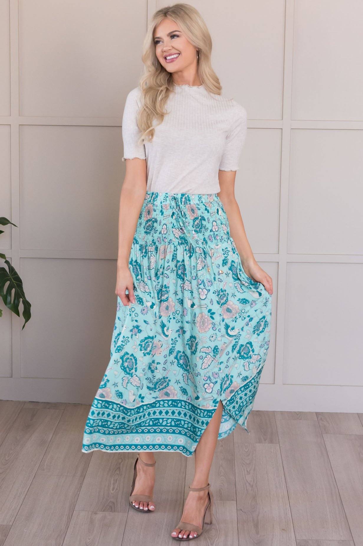 Twirl With Me Modest Bohemian Skirt