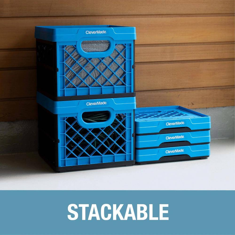 Clever Crates 25 l Collapsible Milk Crate in Grey and Black 8534175-AAU