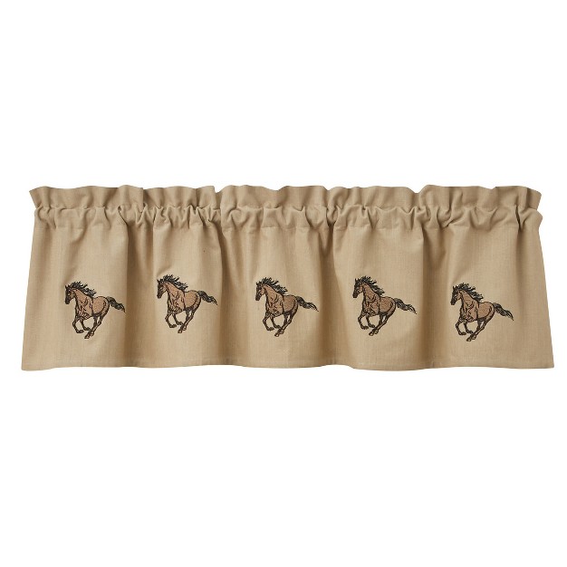 Park Designs Horse Embroidered Lined Valance 60 X 14