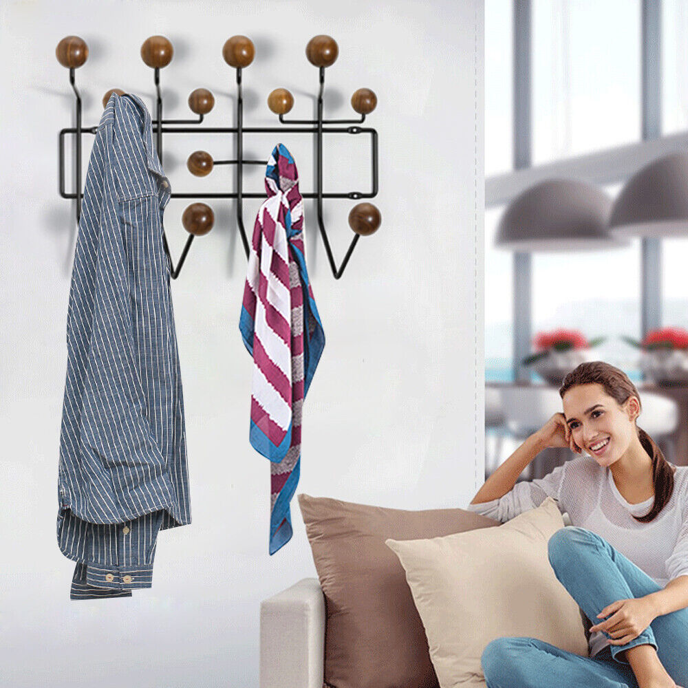 Wall Hanger Coat Rack Hang It All Candy Coat Rack Solid Walnut Wooden Balls Wood Wall Hanger Coat Rack Hang It All Candy Coat Rack Solid Walnut Wooden Balls HatandCoat Racks Wall-mounted Rack