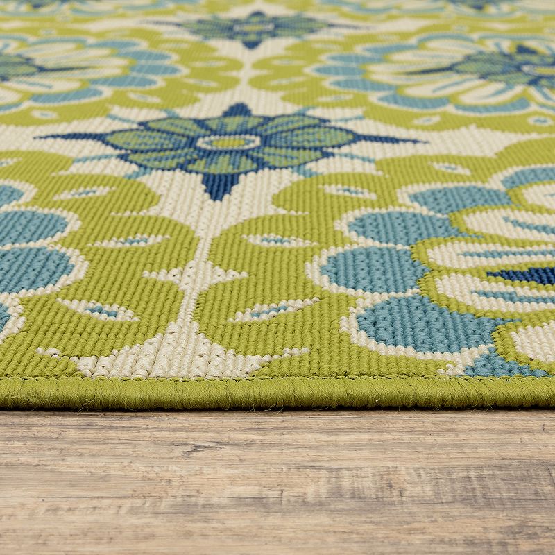 StyleHaven Cayman Floral Medallion Indoor Outdoor Rug