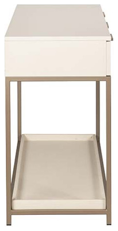 Rebel Console Table With Drawers Champagne Gold Cream  Cream   Contemporary   Console Tables   by Sunpan Modern Home  Houzz