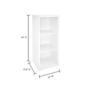 ClosetMaid 44 in. H x 16 in. W x 14 in. D White Wood Look 3-Cube Storage Organizer 1107