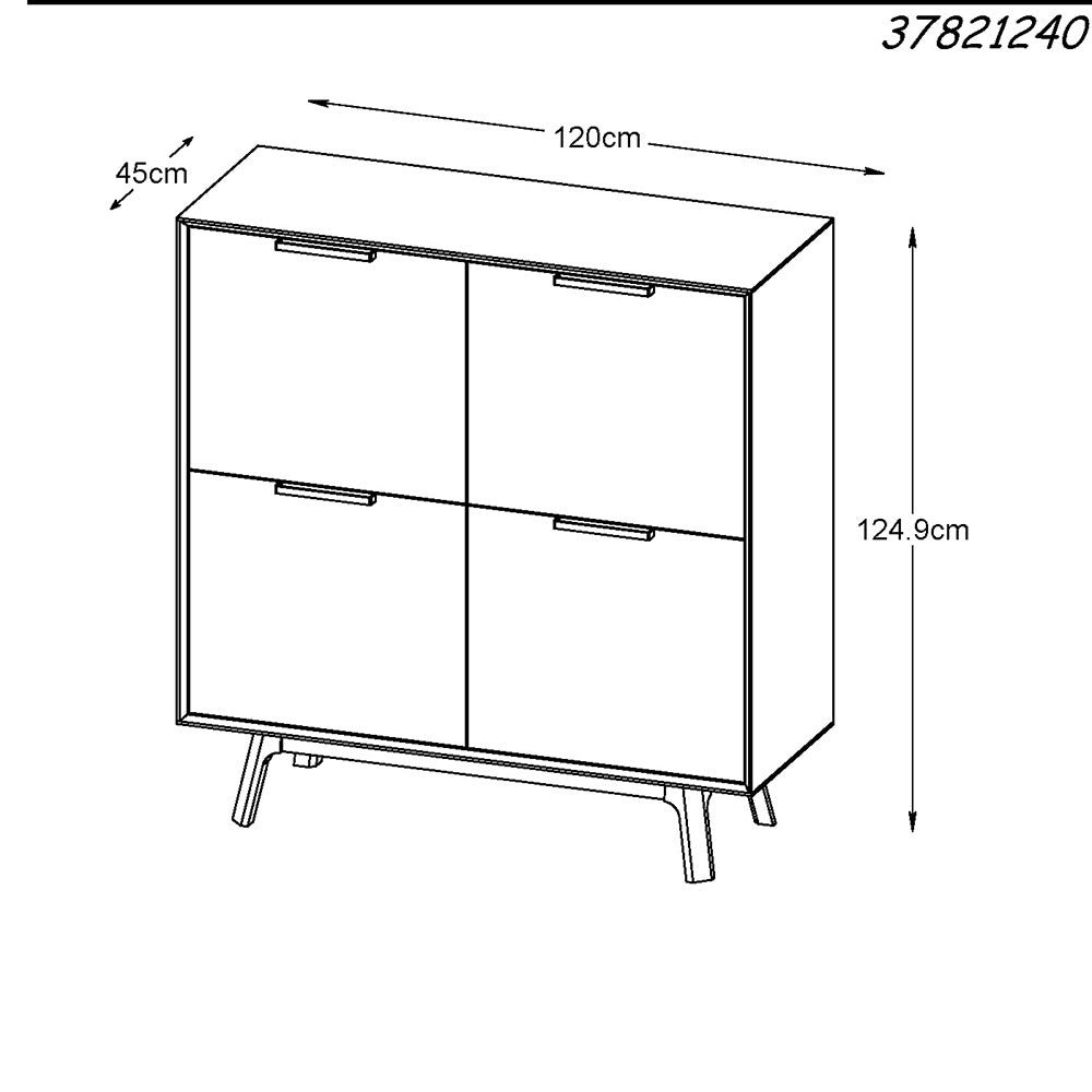 CAPRI Tall Sideboard 1.20M -  Natural