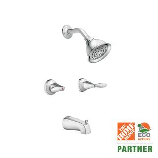 MOEN Adler 2-Handle 1-Spray Tub and Shower Faucet in Chrome (Valve Included) 82602