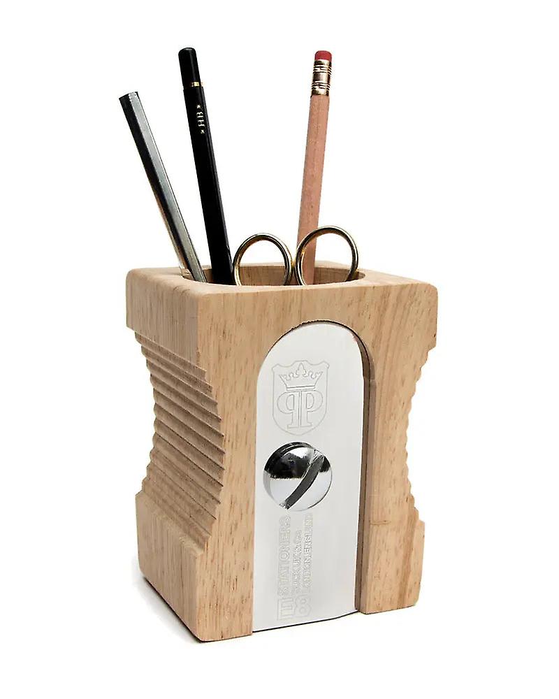 Light wood giant 'pencil sharpener' desk tidy