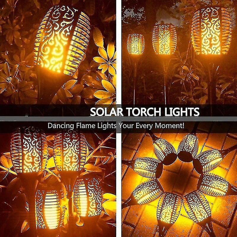 6/9/12pcs Outdoor Solar Lights - Led Solar Lights With Realistic Flames For Decorating Gardens， Terraces， Paths， Lawns Auspicio's Waterproof Solar Tor