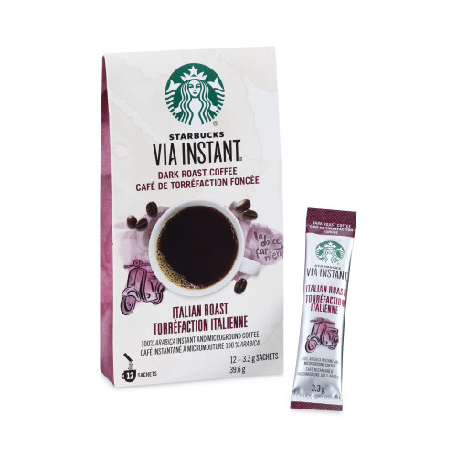 Starbucks VIA Ready Brew Coffee， 3/25oz， Italian Roast， 50/Box (11008130)