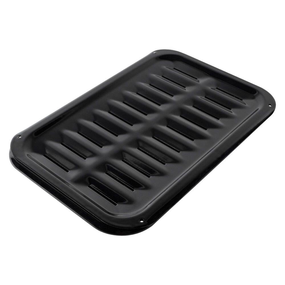 Certified Appliance Accessories 2-Piece Porcelain Heavy-Duty Broiler Pan and Grill Set 50008