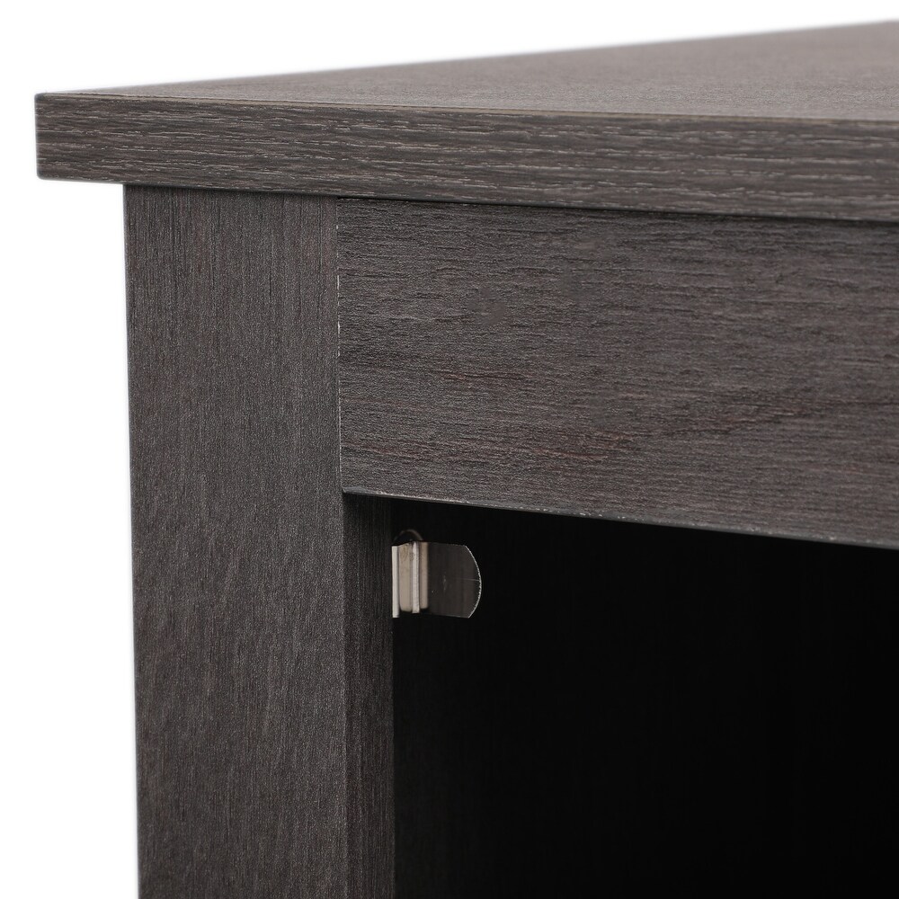 Set of 2 Nightstand  Bedside Furniture  Bedroom End Table Deep Gray