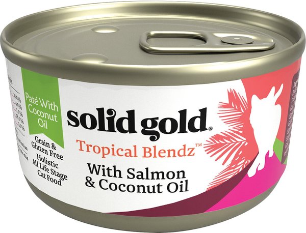 Solid Gold Tropical Blendz with Salmon and Coconut Oil Pate Grain-Free Canned Cat Food