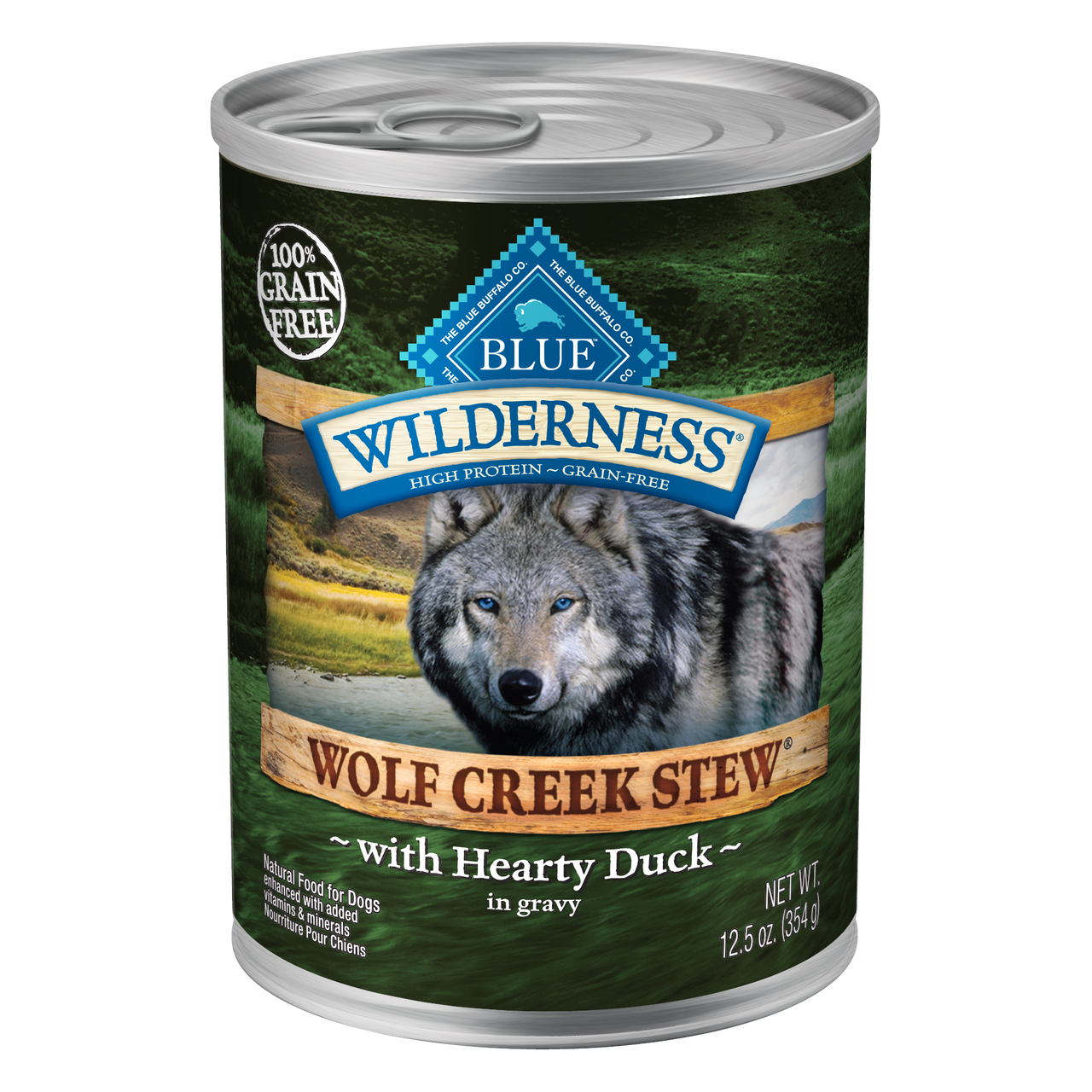 Blue Buffalo Wilderness Grain-Free Wolf Creek Stew With Hearty Stew Canned Dog Food， 12.5 Oz.