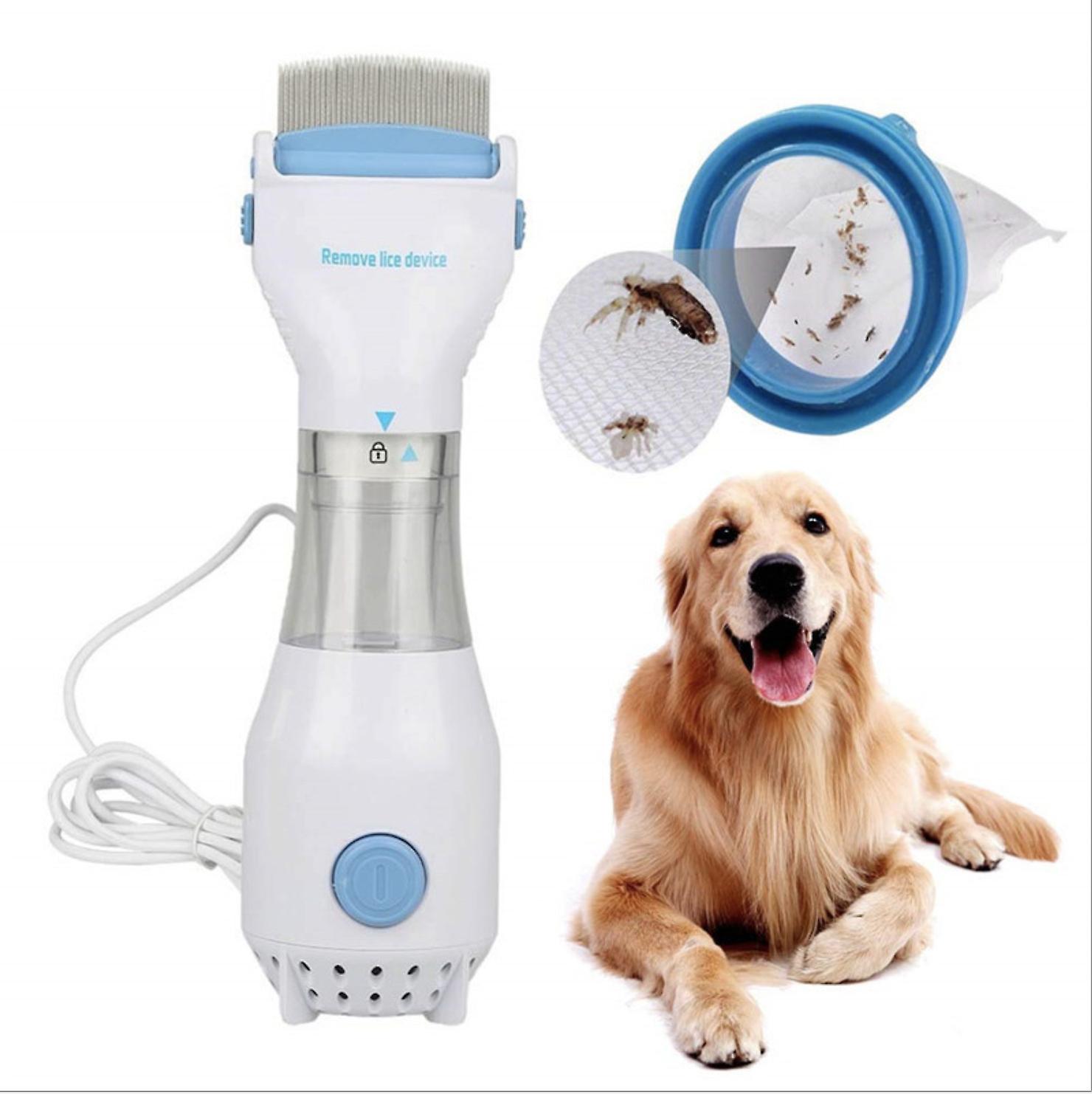 Miman Automatic Head Lice Eliminator Pet Hair Cleaner Safe Electric Pet Lice Comb Household Portable Cat Dog Grooming-uk Plug