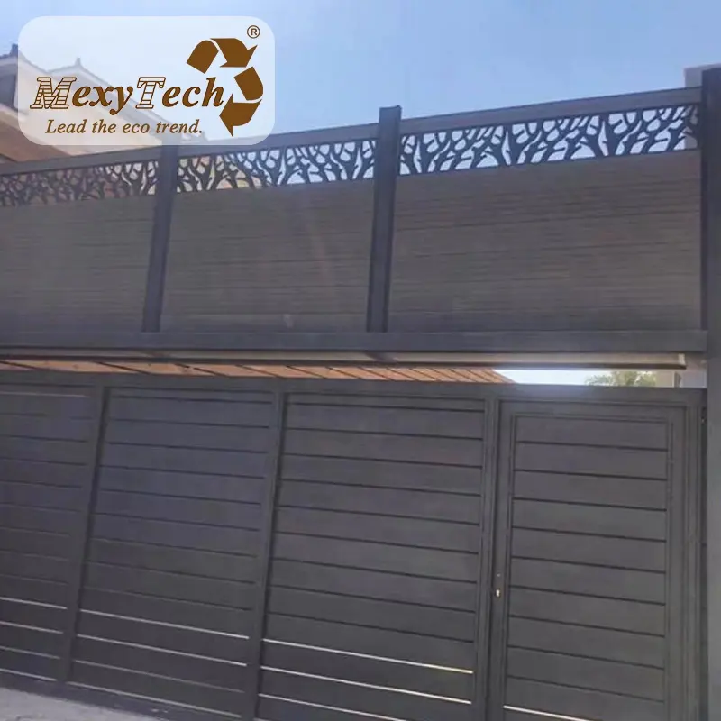 Low price foshan factory supply mexytech  china wholesale wooden fence  WPC fence panel