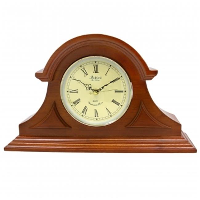 Bedford Clock Collection  Mahogany Cherry Mantel Clock with Chimes