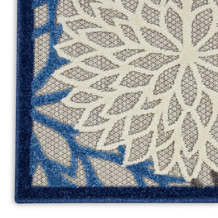 Rosario Navy/Ivory/Taupe Indoor/Outdoor Rug