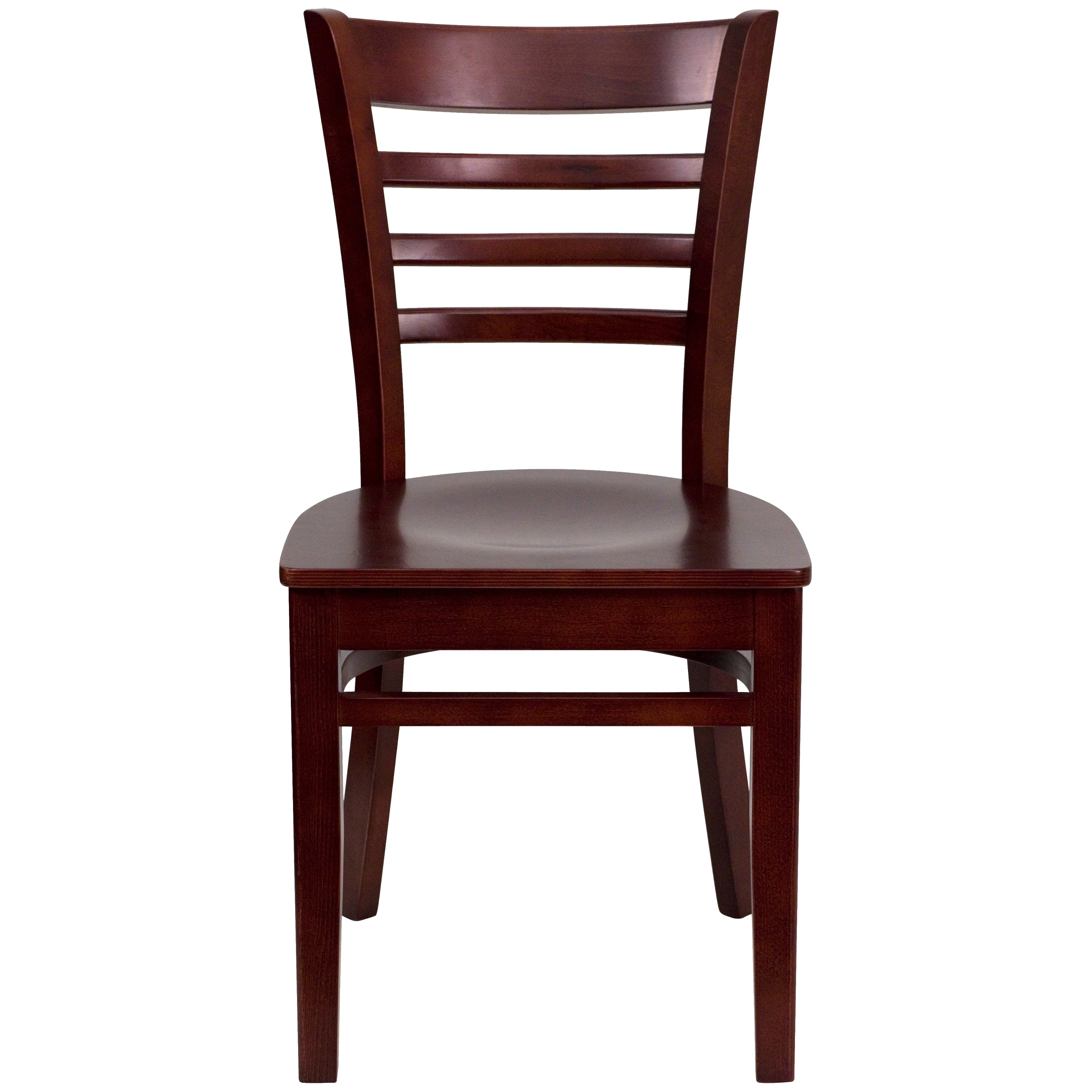 Flash Furniture HERCULES Series Ladder Back Mahogany Wood Restaurant Chair