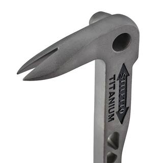 MW Drywall Axe Fiberglass Hammer with 13 in. Handle with 12 in. Titanium Clawbar Nail Puller with Dimpler DRYAXE9-F-TICLW12