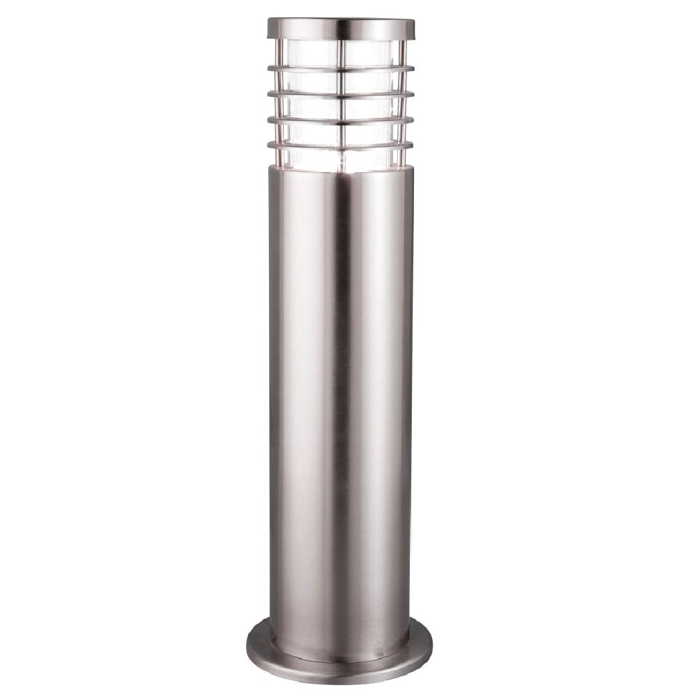 Searchlight 1556-450 Louvre Stainless Steel Outdoor Modern Cylindrical Bollard Post Light 450mm