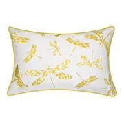 Edie@Home Indoor Outdoor Embroidered Dragonflies Throw Pillow