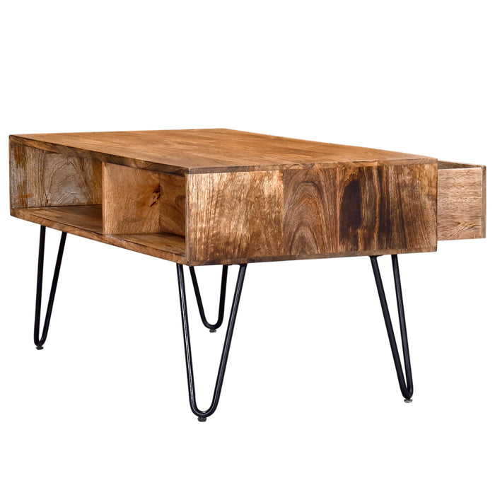 Inspire 301137NT Jaydo Coffee Table In Natural Burnt