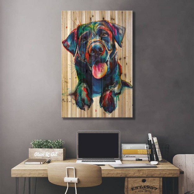 Black Lab Ii Wood Print By Weekday Best Icanvas