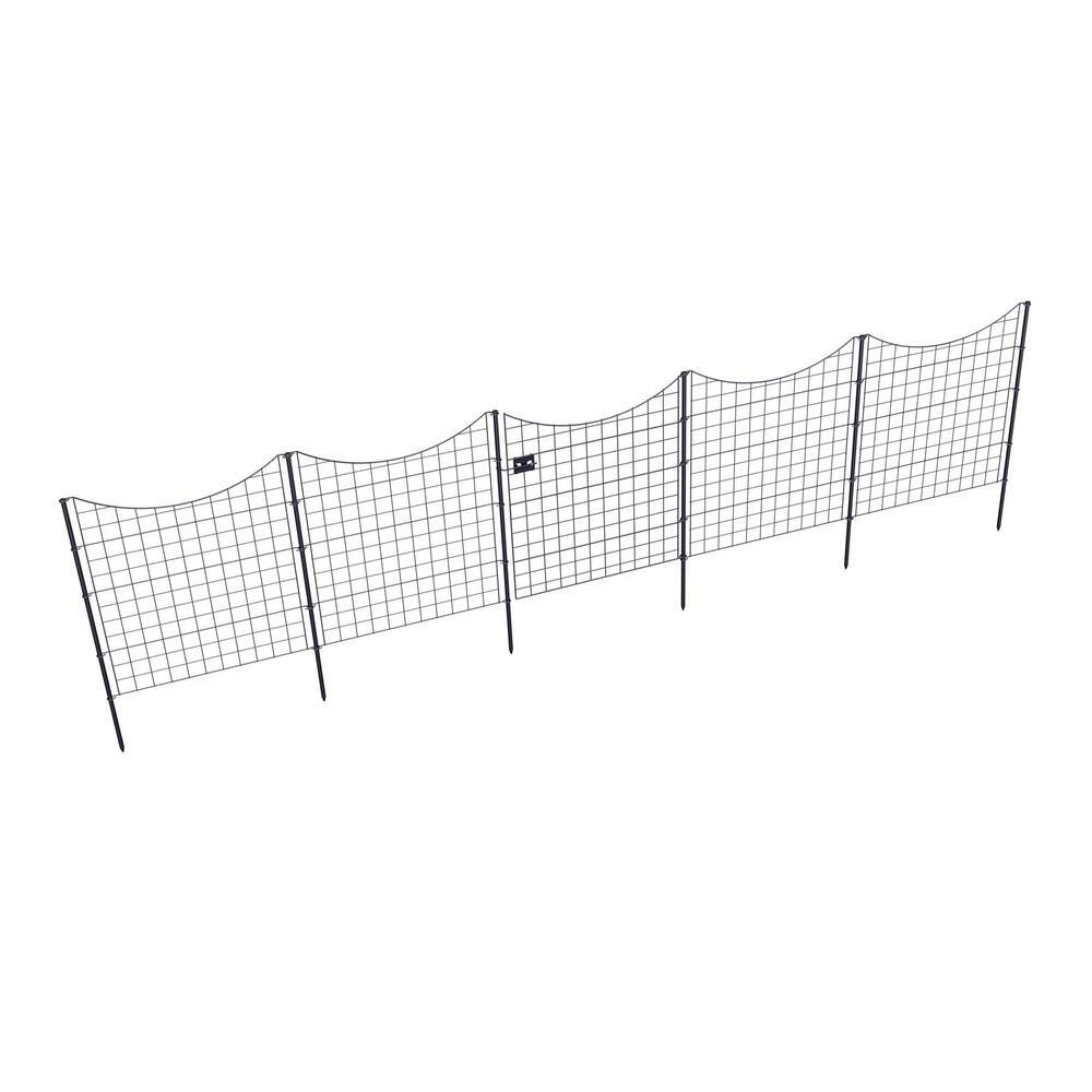 Zippity Outdoor Products 3 ft. W x 3.25 ft. H Black Metal Zippity Gate with 4-Fence Panels WF29014