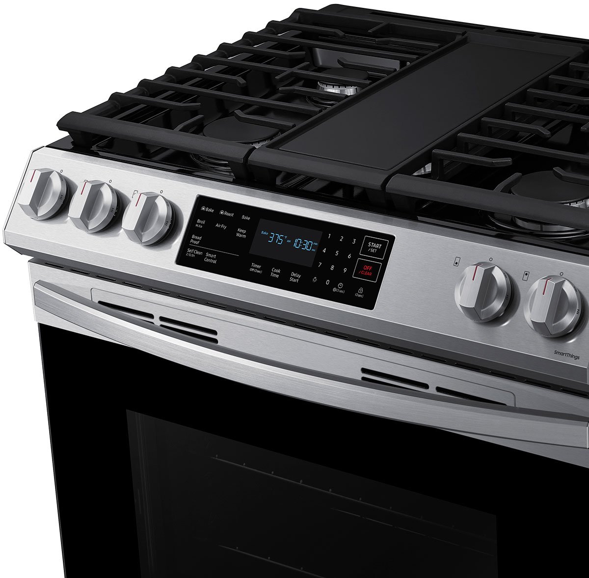  ADA 6 Cu. Ft. Fingerprint Resistant Stainless Steel Smart Slide-In Gas Range With Air Fry and Convection