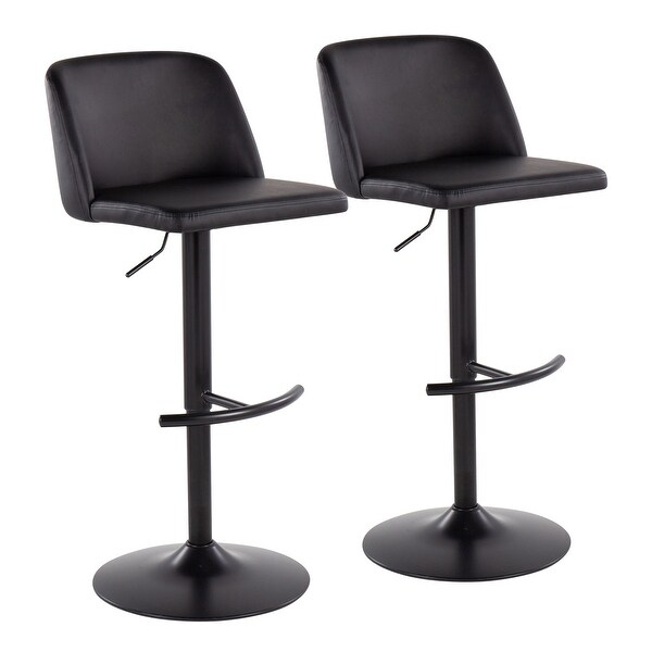 Strick and Bolton Oscar Adjustable Bar Stool with Rounded T Footrest (Set of 2)