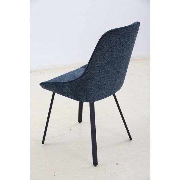 2pcs Upholstered Dining Chair with Metal Legs