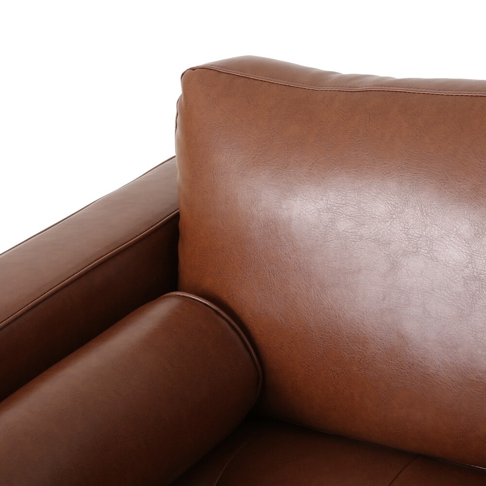 Malinta Contemporary Faux Leather Tufted Club Chair by Christopher Knight Home