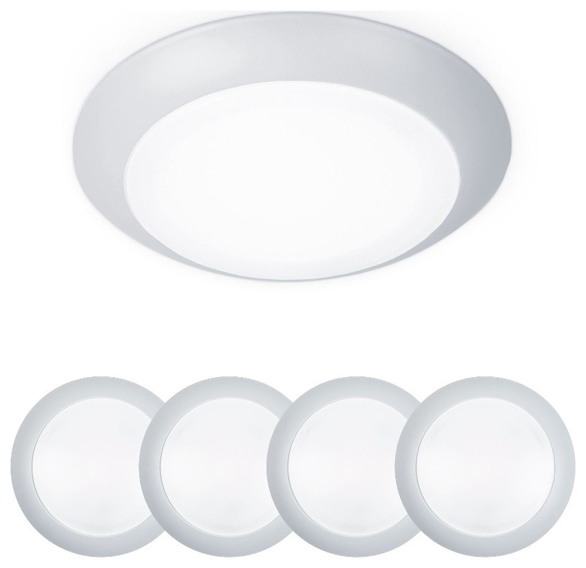 WAC Lighting Disc   5.9 quot12W 3000K 1 LED Flush Mount  ampRetrofit Kit (Pack of 4)   Transitional   Outdoor Flush mount Ceiling Lighting   by 1STOPlighting  Houzz