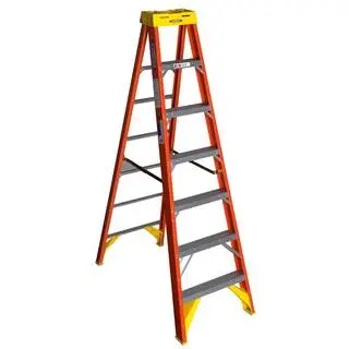 Werner 7 ft. Fiberglass Step Ladder with 300 lb. Load Capacity Type IA Duty Rating 6207