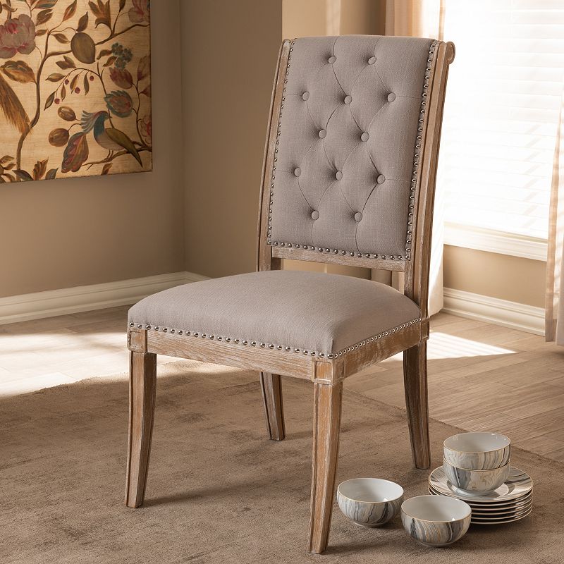 Baxton Studio Charmant Beige Dining Chair