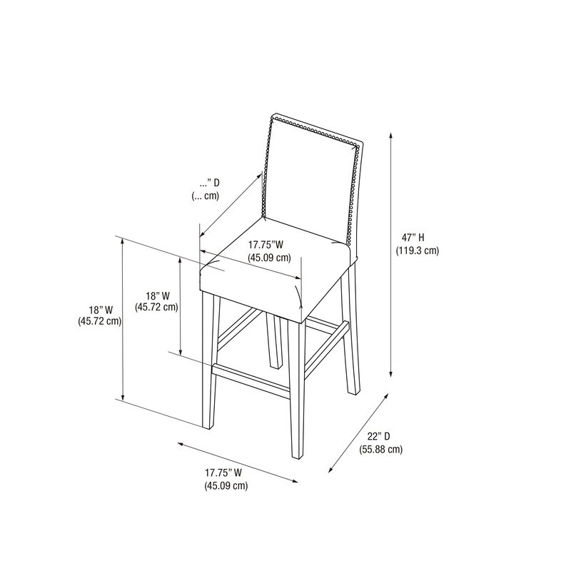 Linon James Crystal White 30 inch Bar Stool