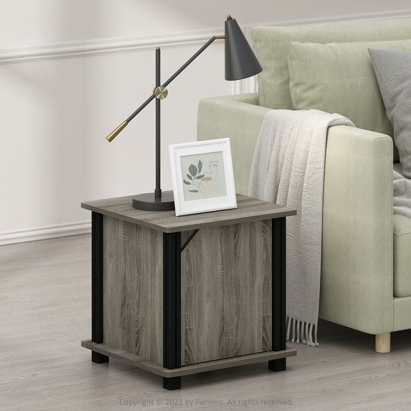 Furinno Brahms End Table with Storage