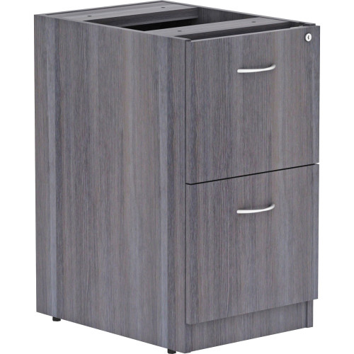 Lorell Weathered Charcoal Laminate Desking Pedestal - 2-Drawer (69559)