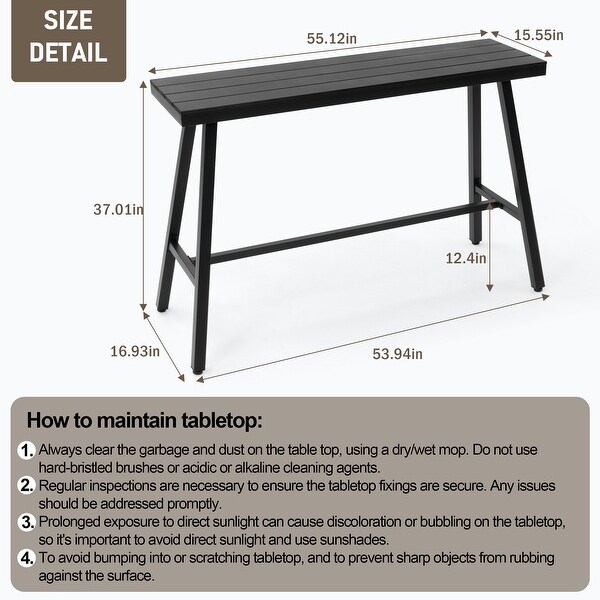 VredHom Outdoor Bar Table Bistro Dining Table