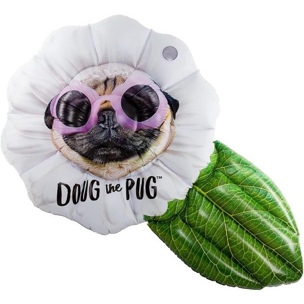 Mighty Mojo Doug The Pug Inflatable Pool Float 74 x27 x27 X 48