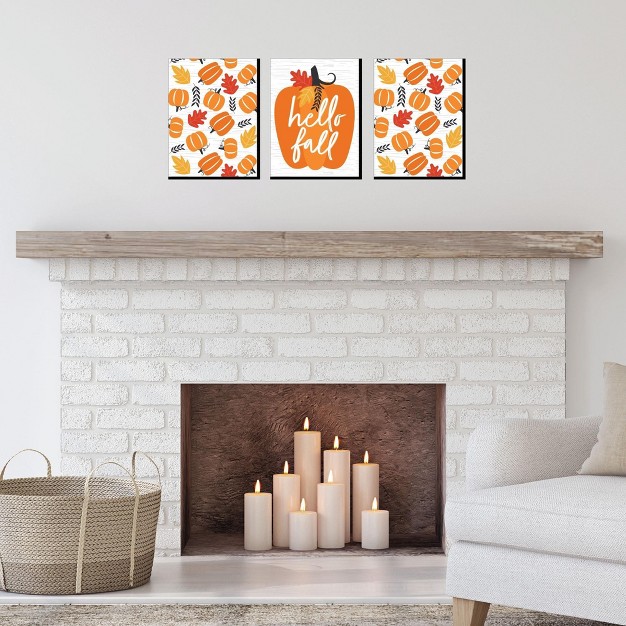 Big Dot Of Happiness Fall Pumpkin Autumn Wall Art And Halloween And Thanksgiving Home Decor 7 5 X 10 Inches Set Of 3 Prints