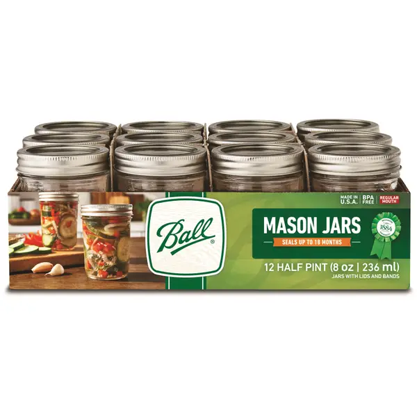 Ball 12ct Ball Regular Mouth Half Pint Jars